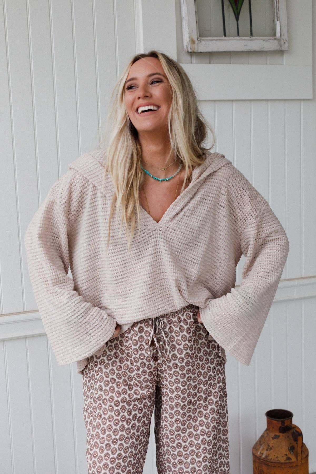 Serene Textured Top - Oatmeal