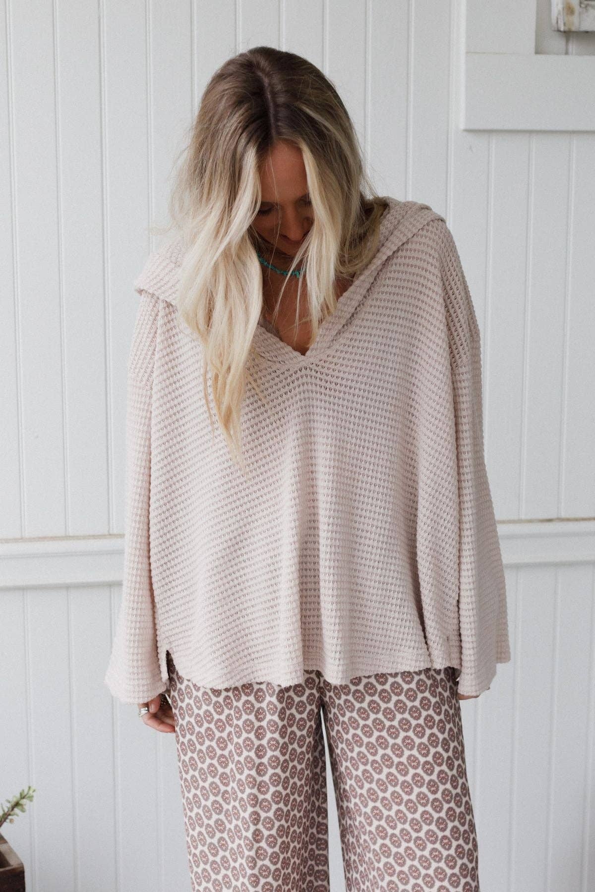 Serene Textured Top - Oatmeal