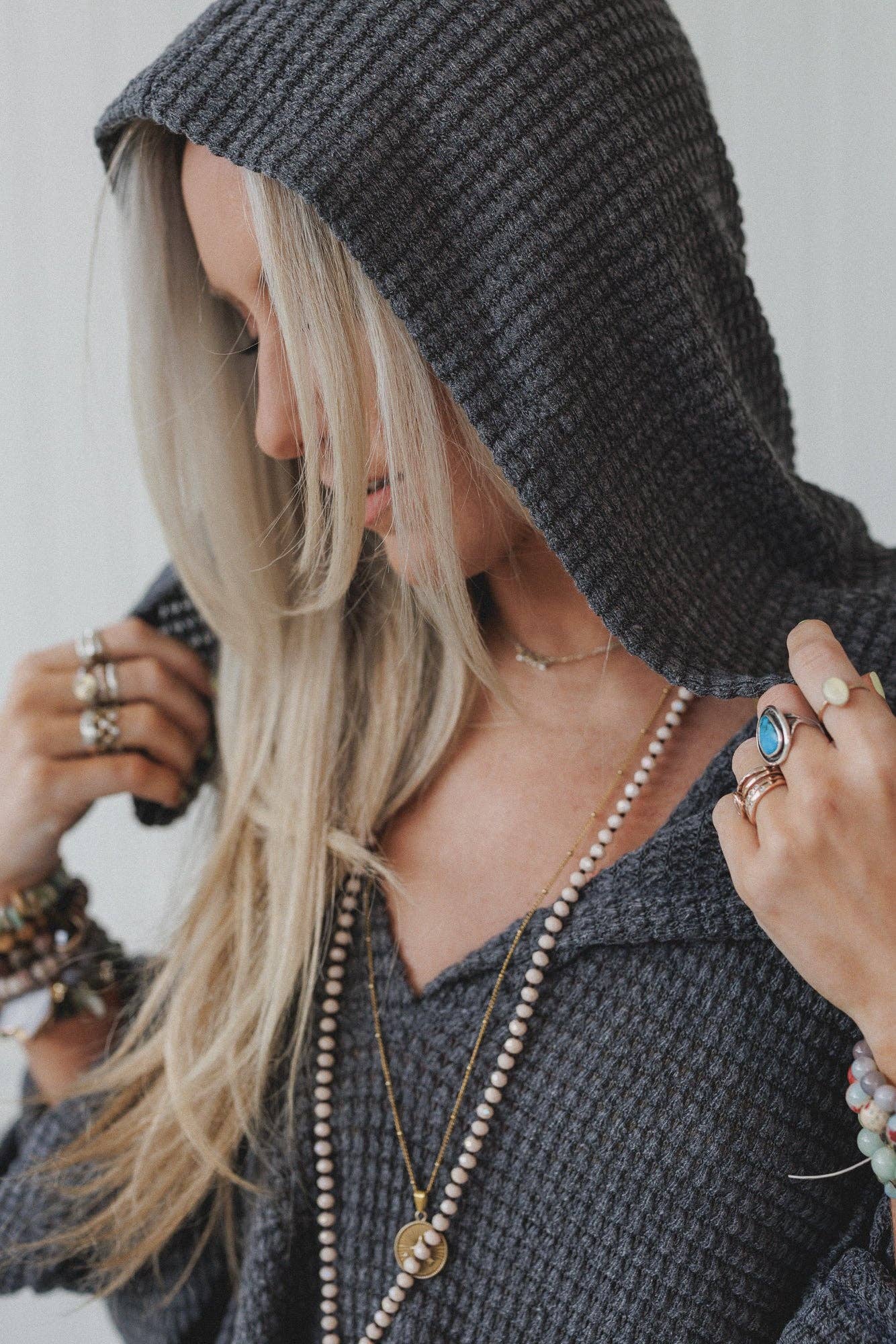 Serene Textured Top - Charcoal