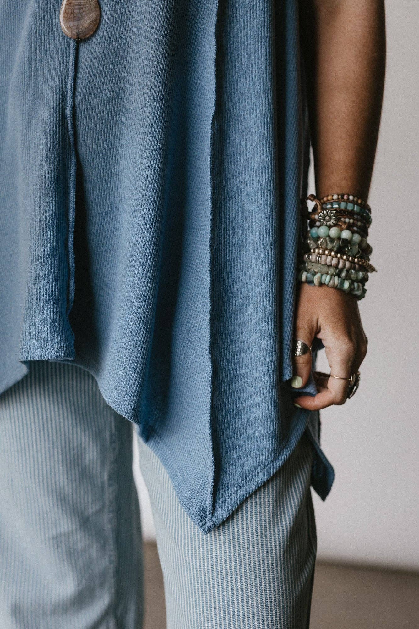 Drift Away Top - Denim: Blue
