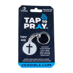 Tap To Pray® Acrylic Keychain: Black + Cross