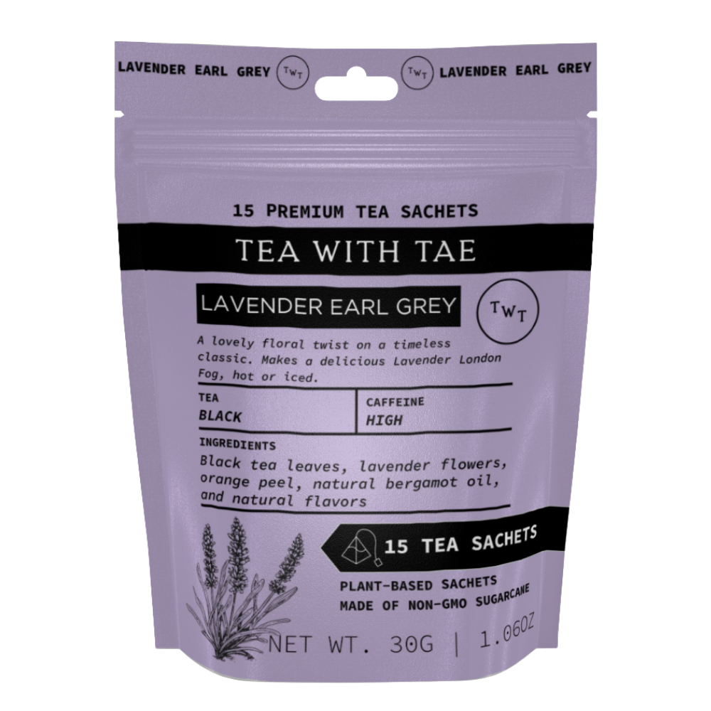 Lavender Earl Grey Black Tea Pouch (15 Tea bags) for retail: 15 Sachets