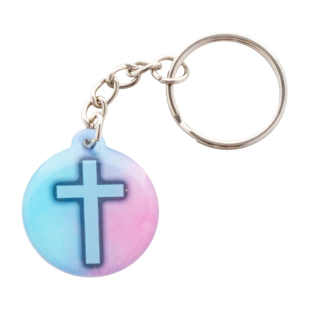 Tap To Pray® Acrylic Keychain: Black + Cross