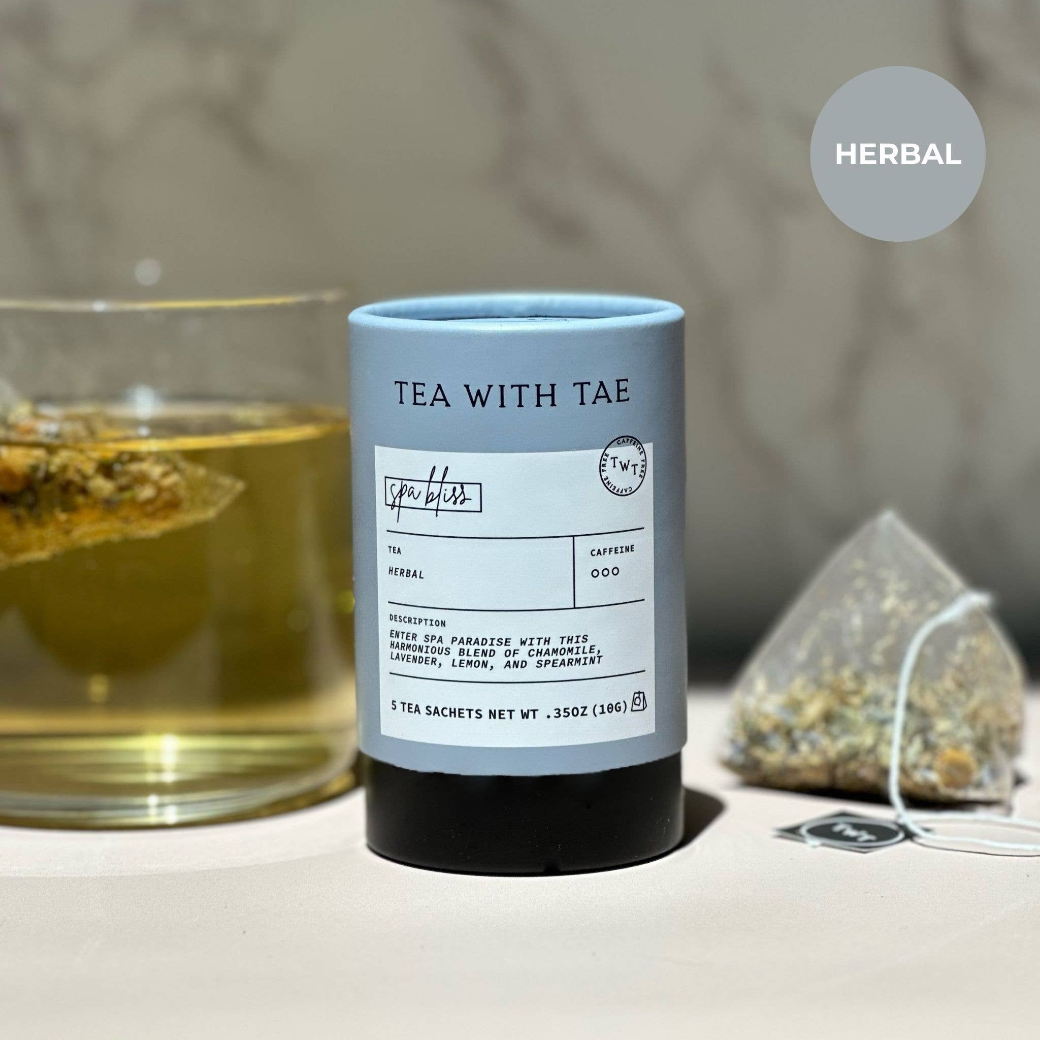 Spa Bliss Herbal Mini Tea Tube (5 tea bags)