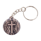 Tap To Pray® Acrylic Keychain: Crystal + Cross