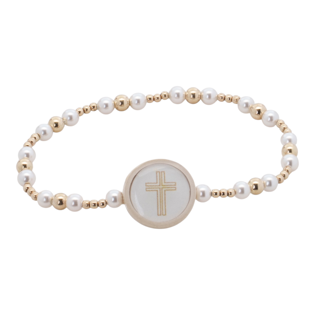Tap To Pray® Survivor Series Beaded Bracelet - Chosen: Gold 6.25" Standard