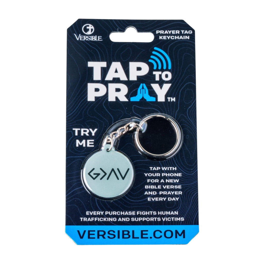 Tap To Pray® Acrylic Keychain: Mint + Cross