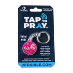 Tap To Pray® Acrylic Keychain: Crystal + Cross