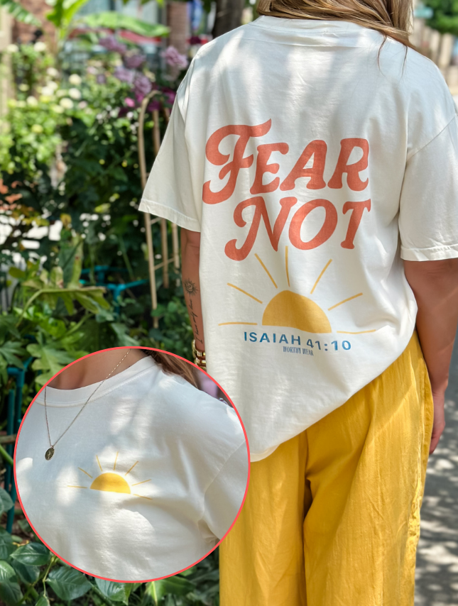 Fear Not Tee: Ivory / S