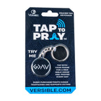 Tap To Pray® Acrylic Keychain: Crystal + Cross