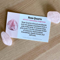 Rose Quartz - Crystal Info Card (50 pack)