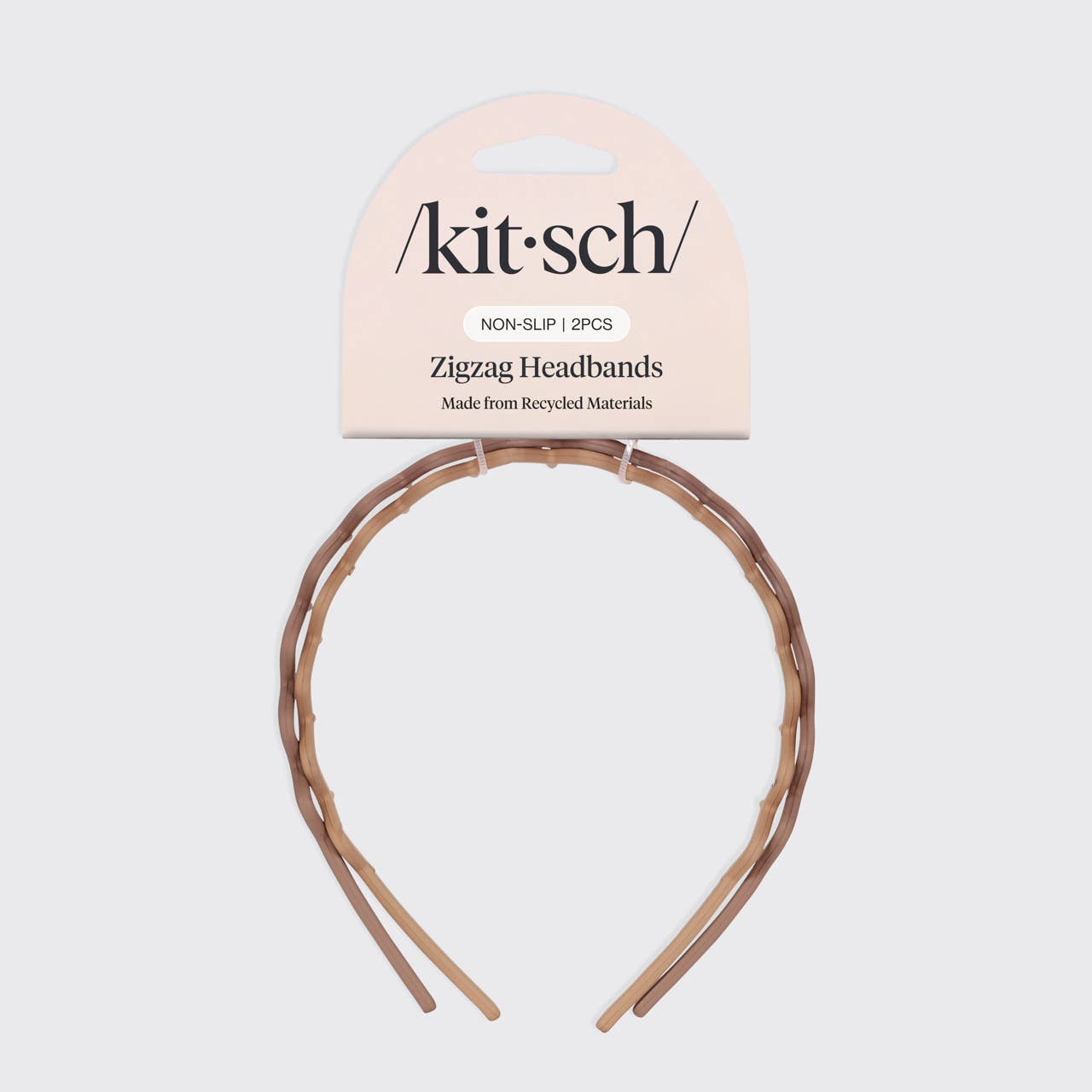 Recycled Plastic Zig Zag Headband 2pc - Neutral