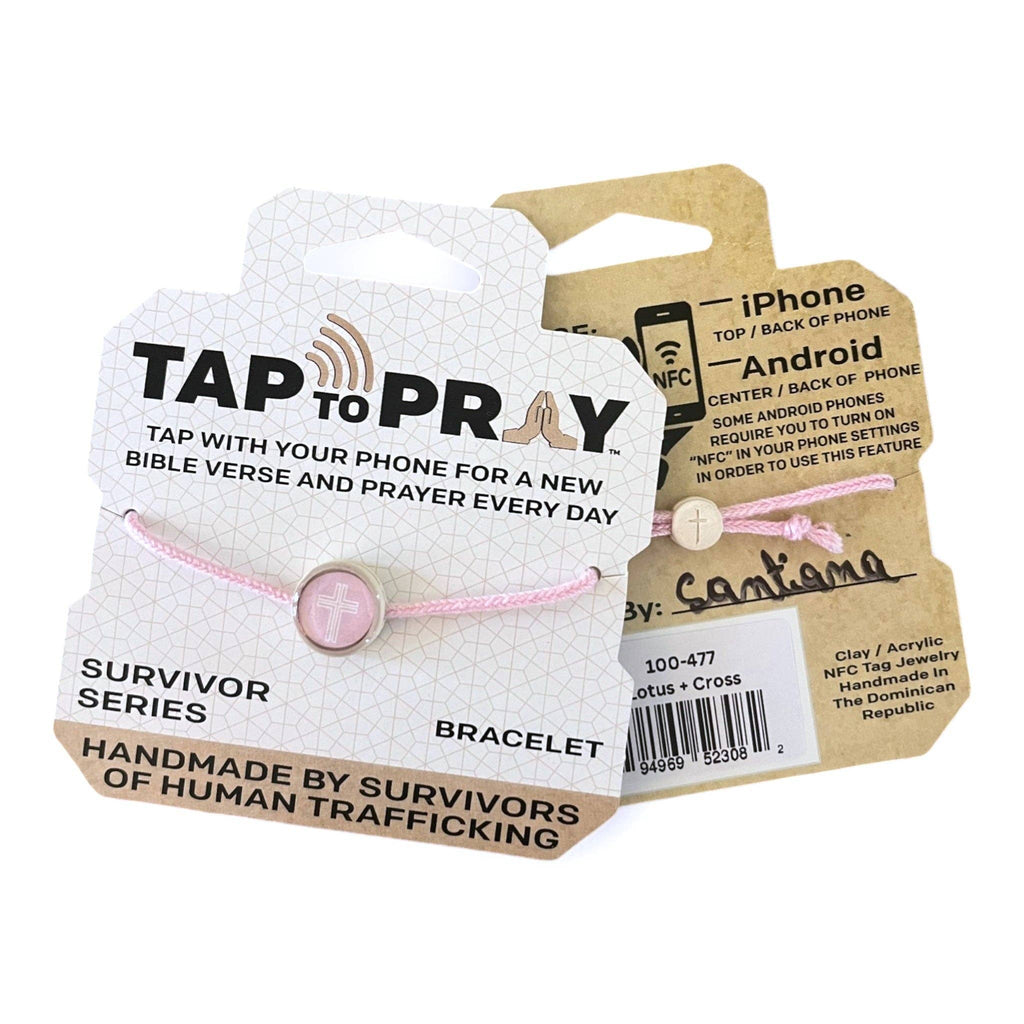 Tap To Pray® Survivor Series Bracelet: Moss + Cross