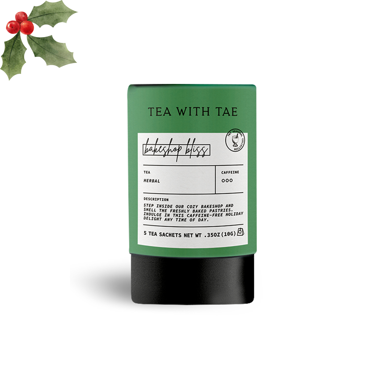 Bakeshop Bliss Holiday Herbal Mini Tube (5 tea bags)