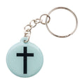 Tap To Pray® Acrylic Keychain: Mint + Cross