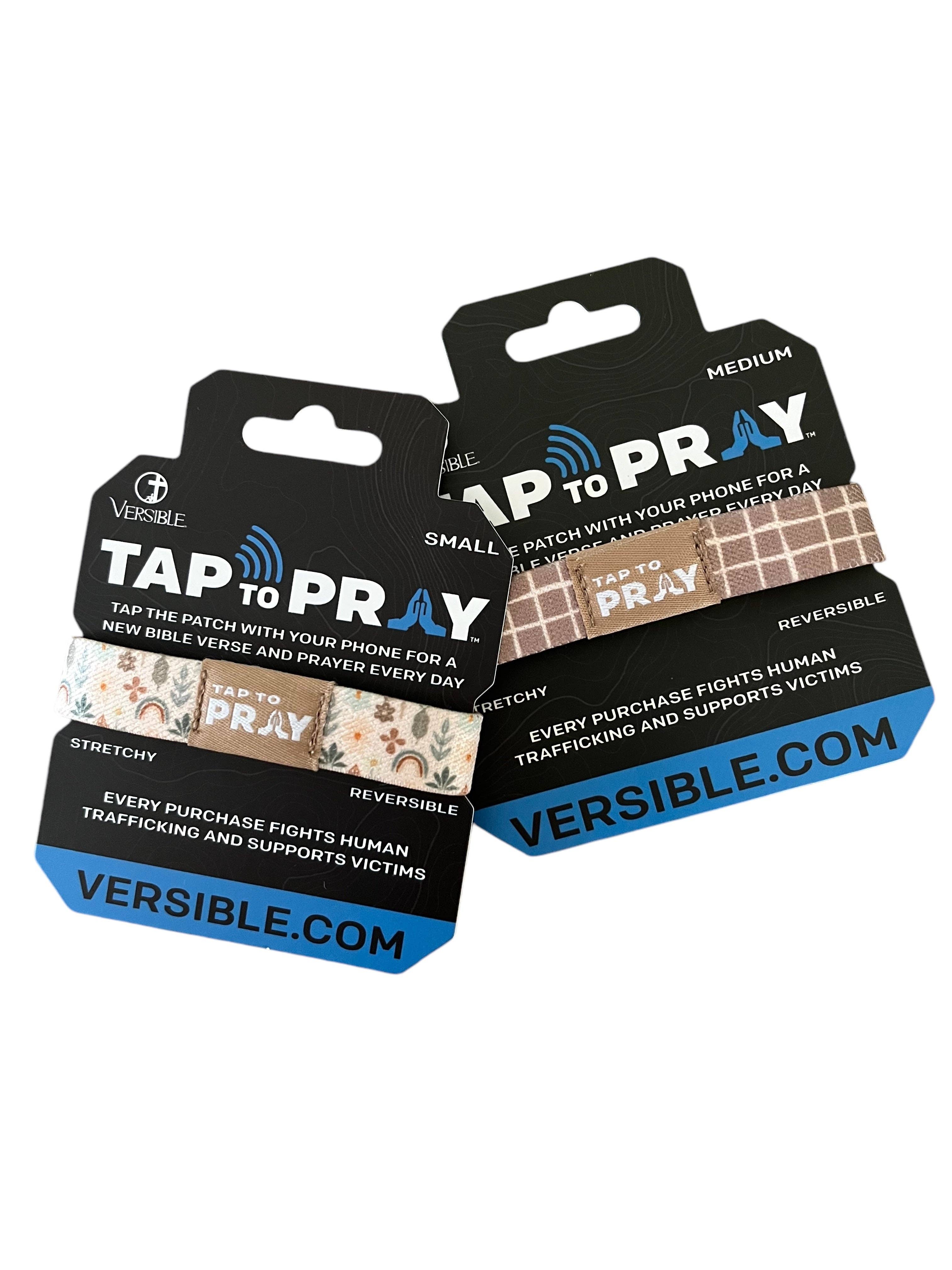Tap To Pray® Wristband – Prairie & Plaid: Small
