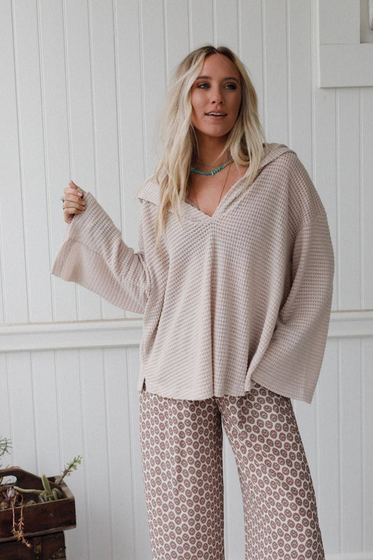 Serene Textured Top - Oatmeal