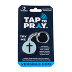 Tap To Pray® Acrylic Keychain: Crystal + Cross