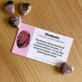 Rhodonite - Crystal Info Card (50 pack)