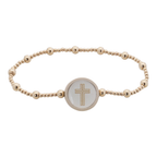 Tap To Pray® Survivor Series Beaded Bracelet - Everlasting: Gold 6.25" Standard