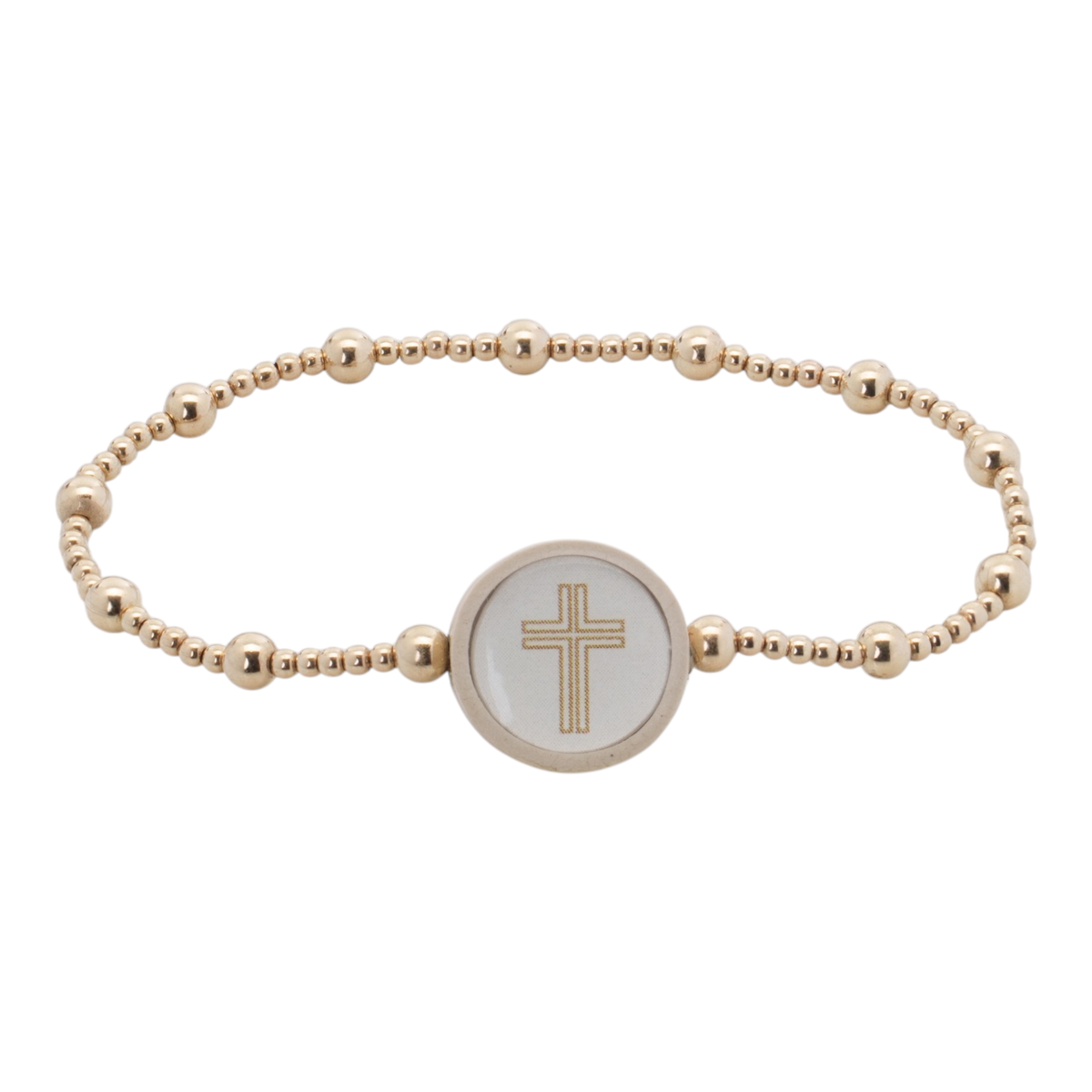 Tap To Pray® Survivor Series Beaded Bracelet - Everlasting: Gold 6.25" Standard