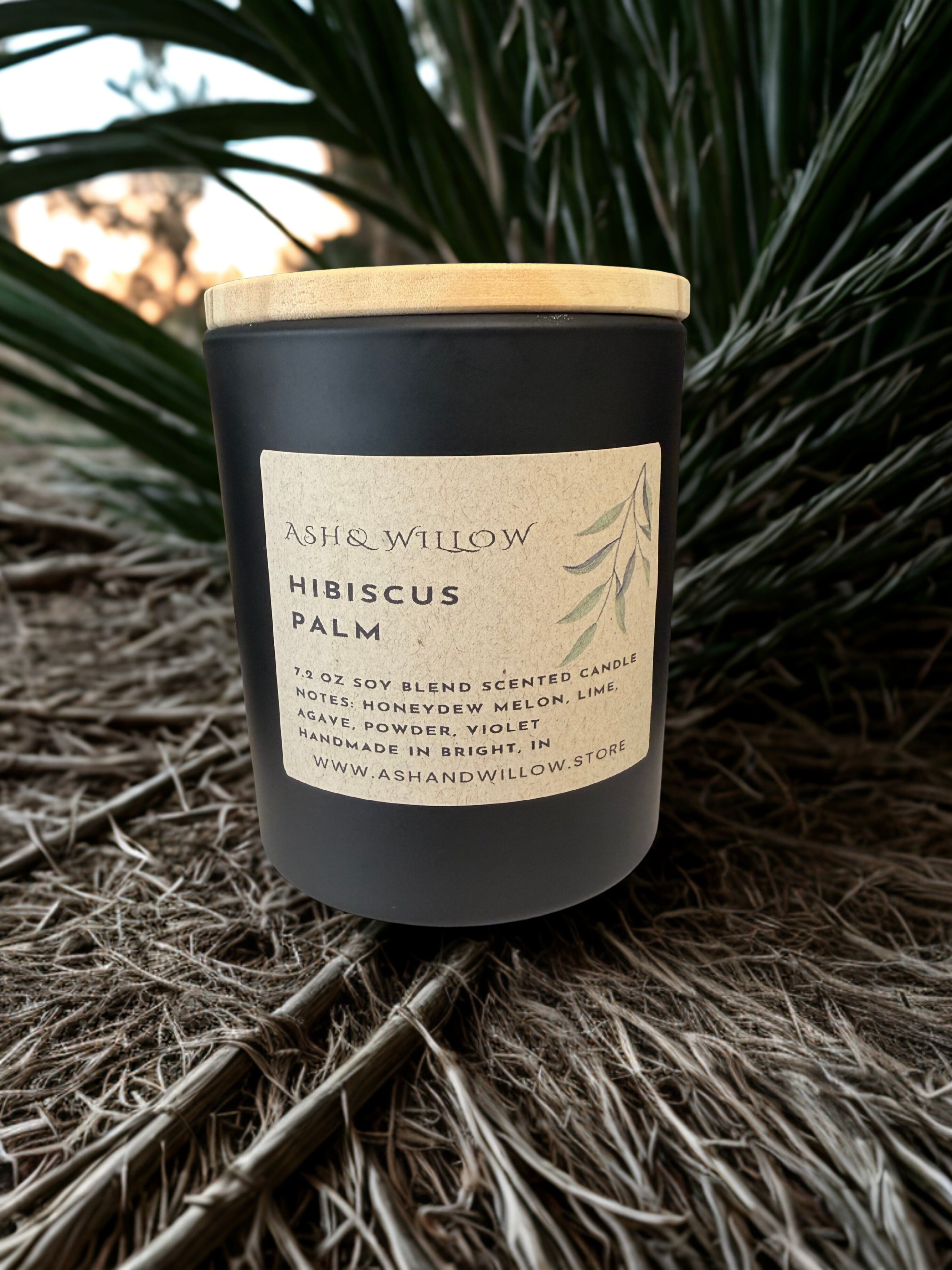 Hibiscus Palm Candle