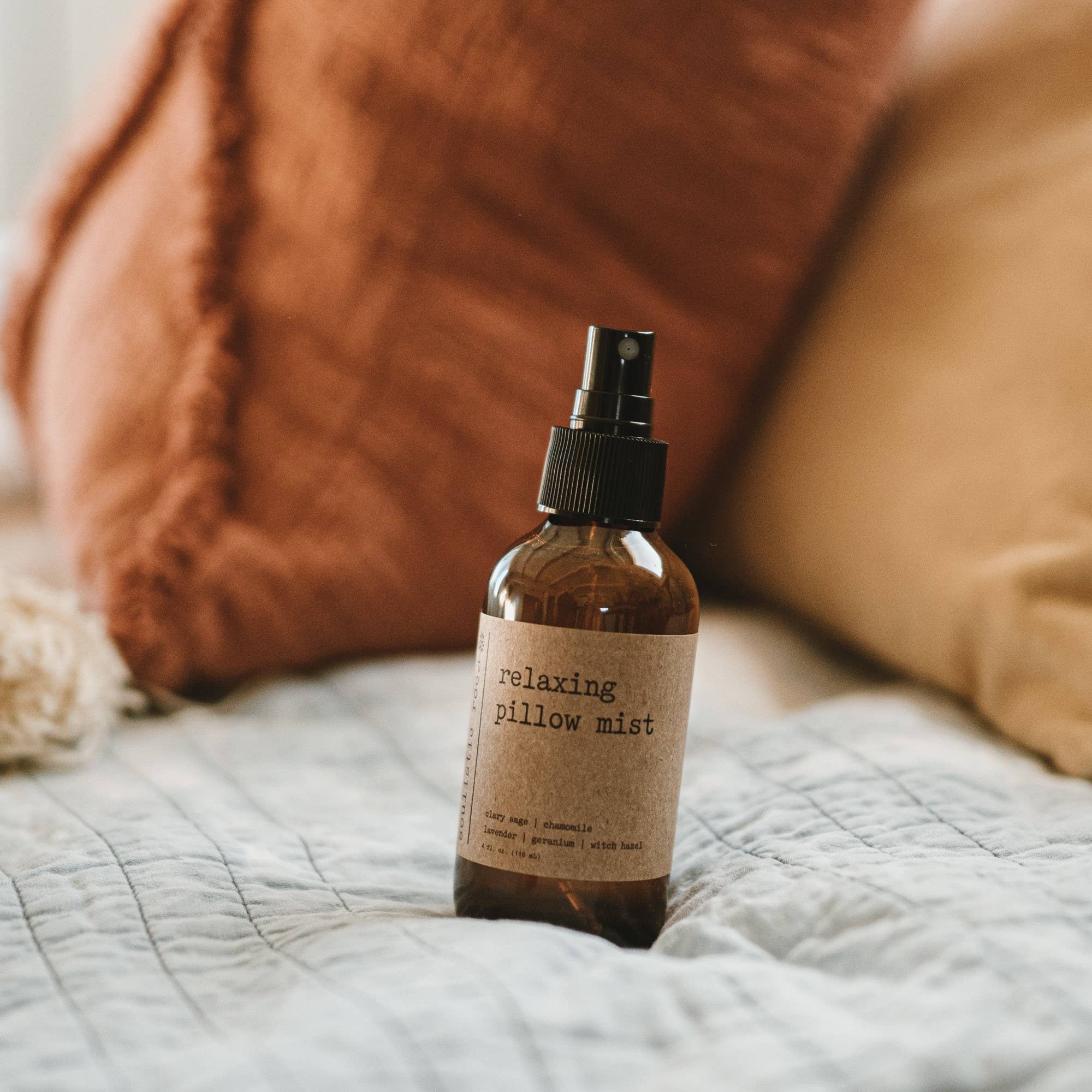 Relaxing Pillow Spray | Sleep & Linen Spray w/ Essential Oil: Amethyst Infused / 2 oz