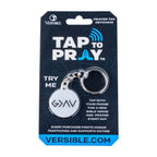 Tap To Pray® Acrylic Keychain: Crystal + Cross