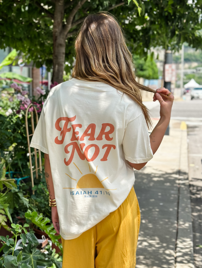 Fear Not Tee: Ivory / M