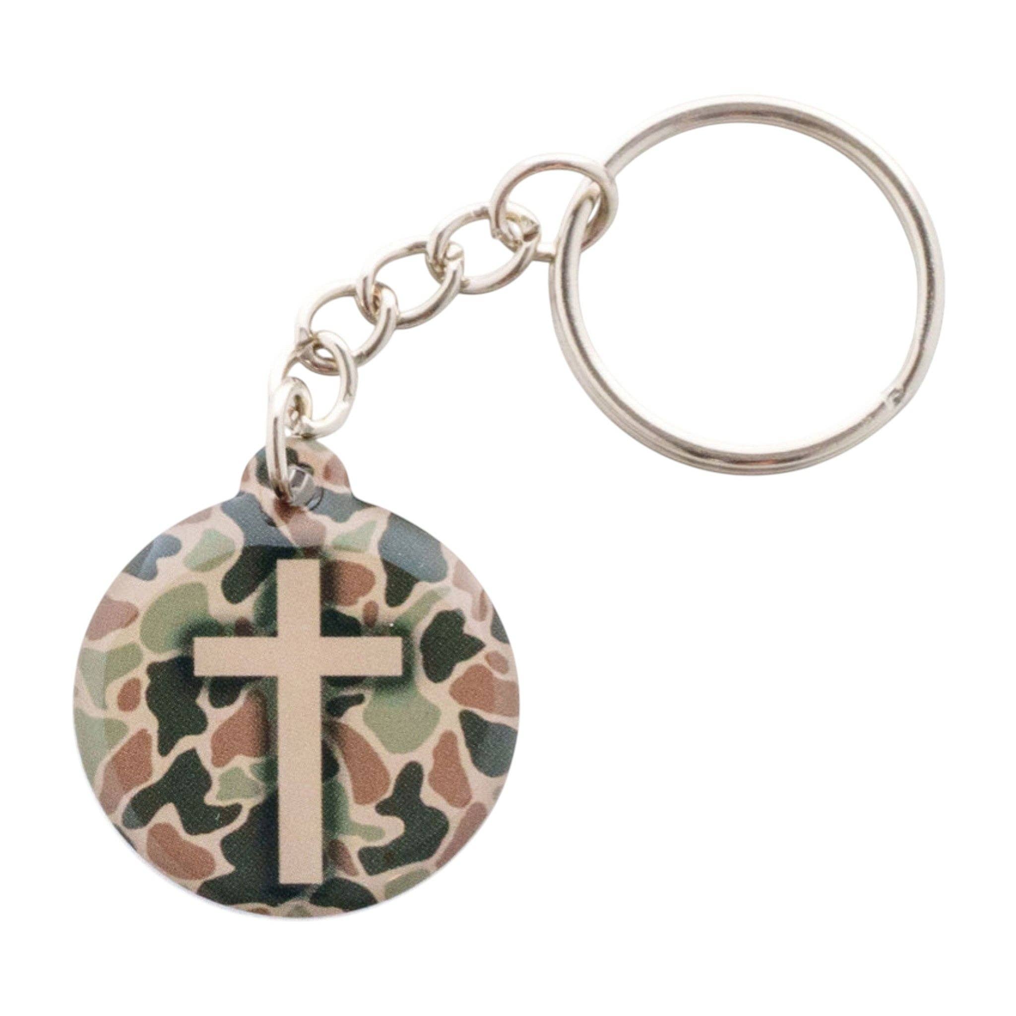 Tap To Pray® Acrylic Keychain: Mint + Cross