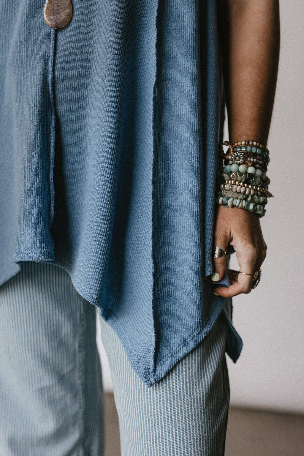 Drift Away Top - Denim: Blue