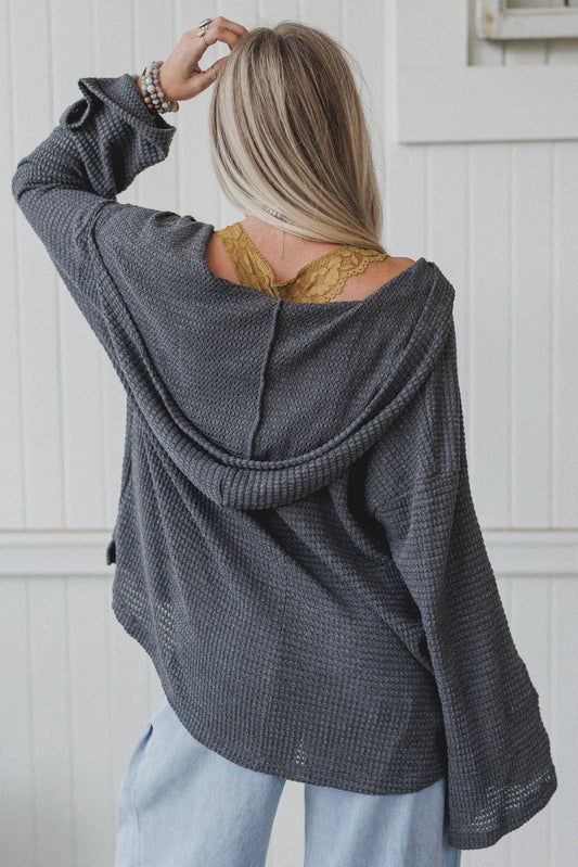 Serene Textured Top - Charcoal
