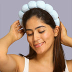 Bubble Skincare Headband For all Hair Types -Blue