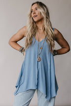 Drift Away Top - Denim: Blue