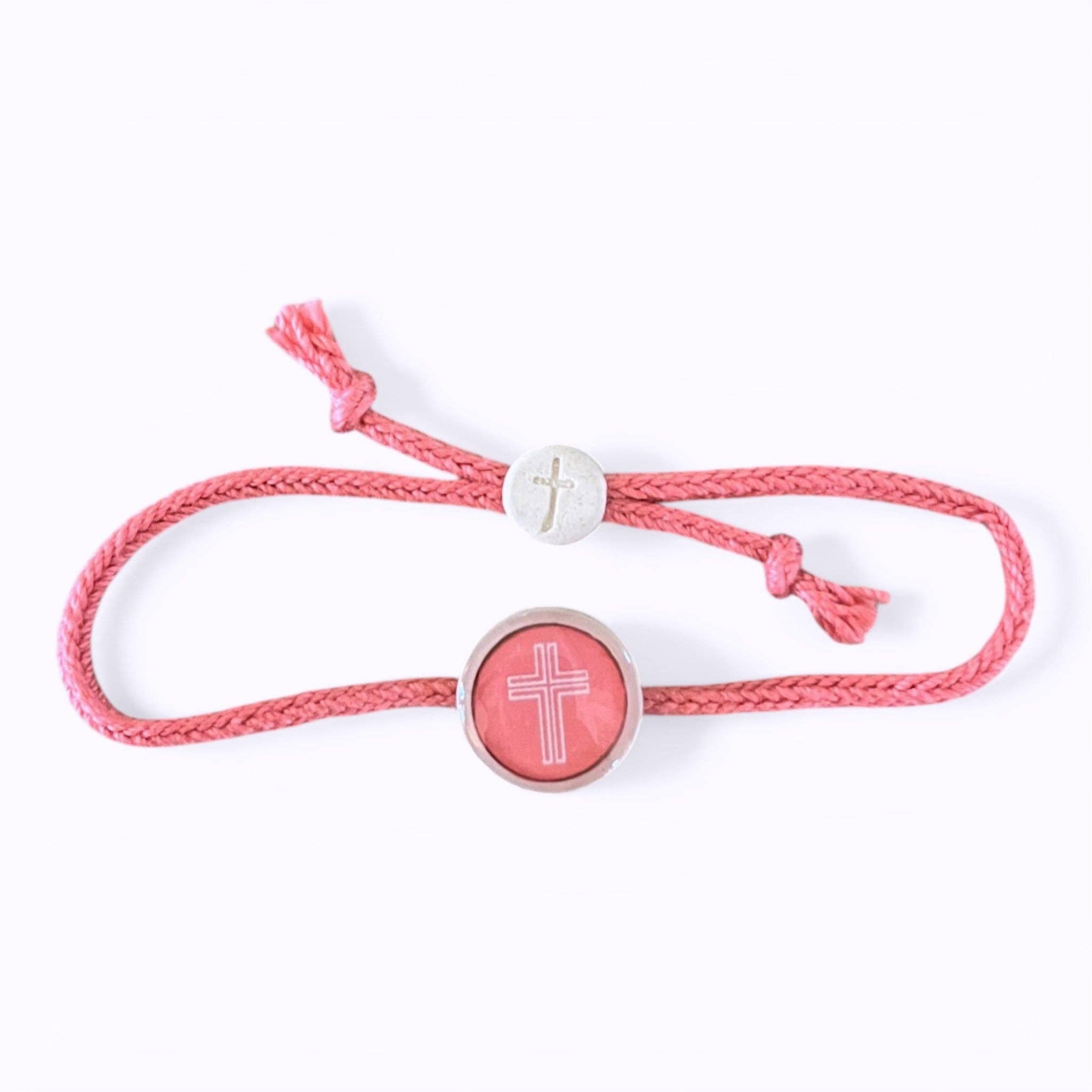 Tap To Pray® Survivor Series Bracelet: .999 Silver-Plated + Slate Cross