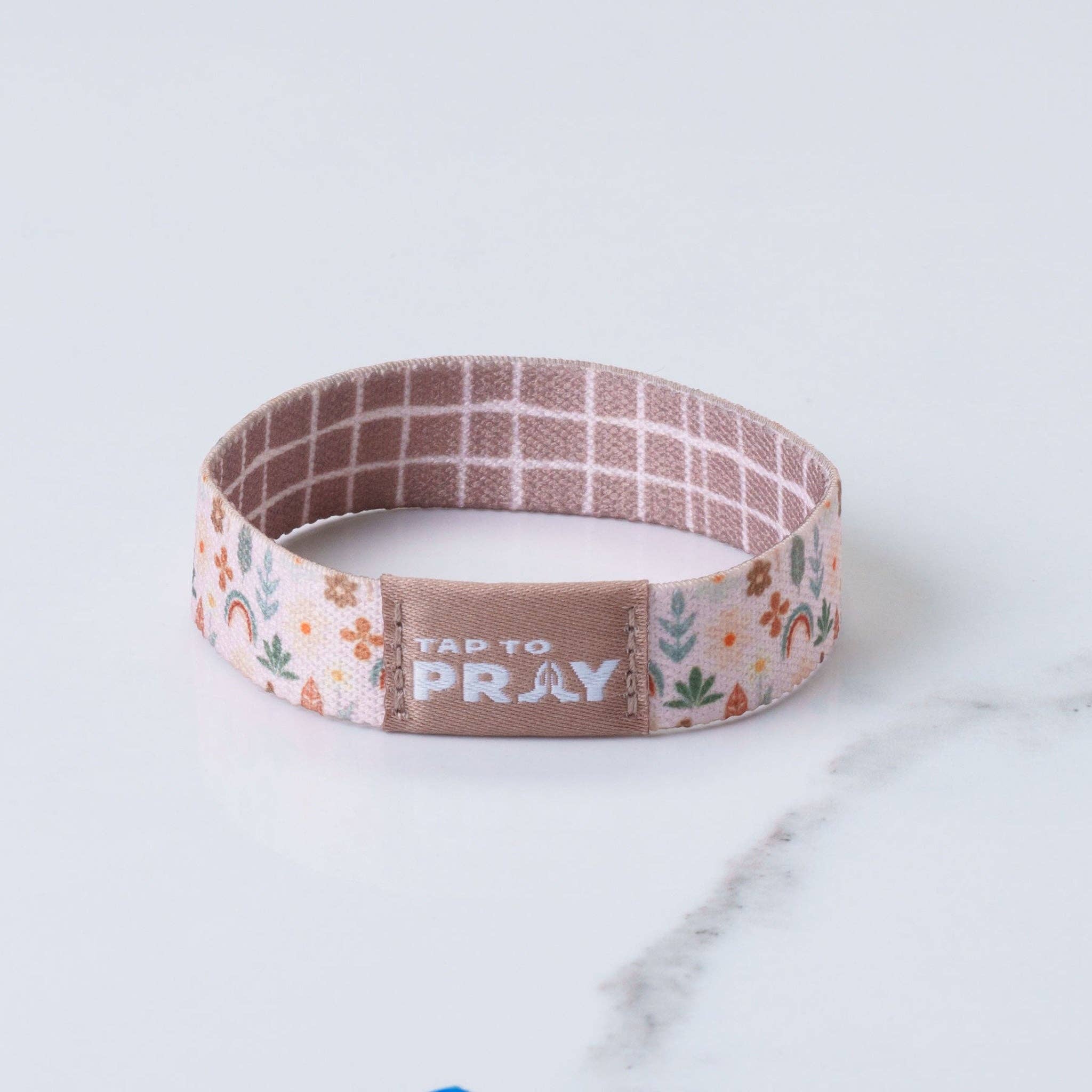 Tap To Pray® Wristband – Prairie & Plaid: Medium