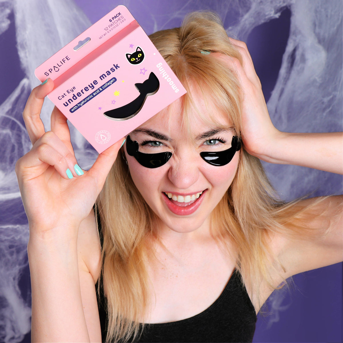Halloween Cat-Shaped Smoothing Undereye Patches  | 6 Pk