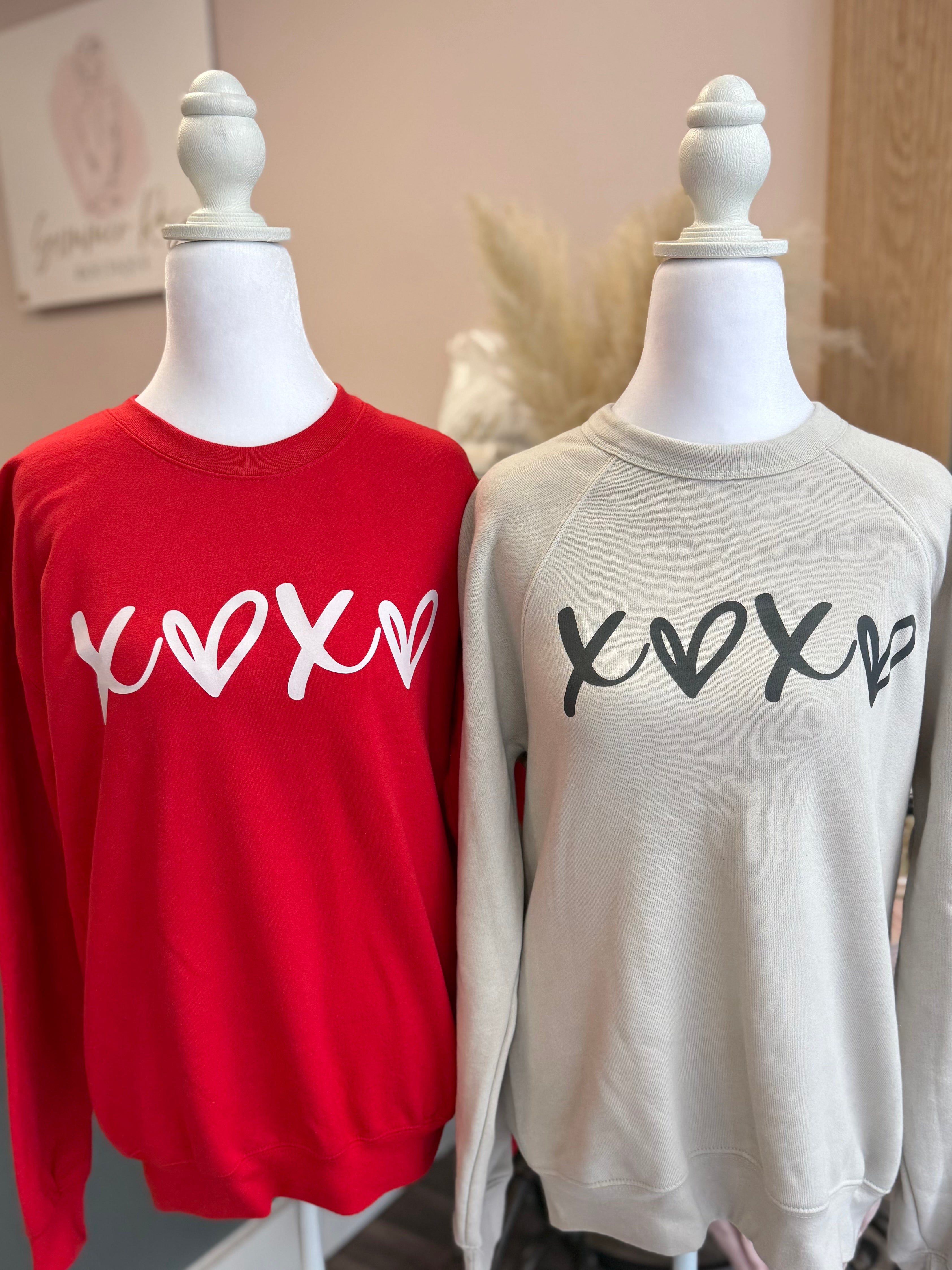 Red XOXO Crewneck