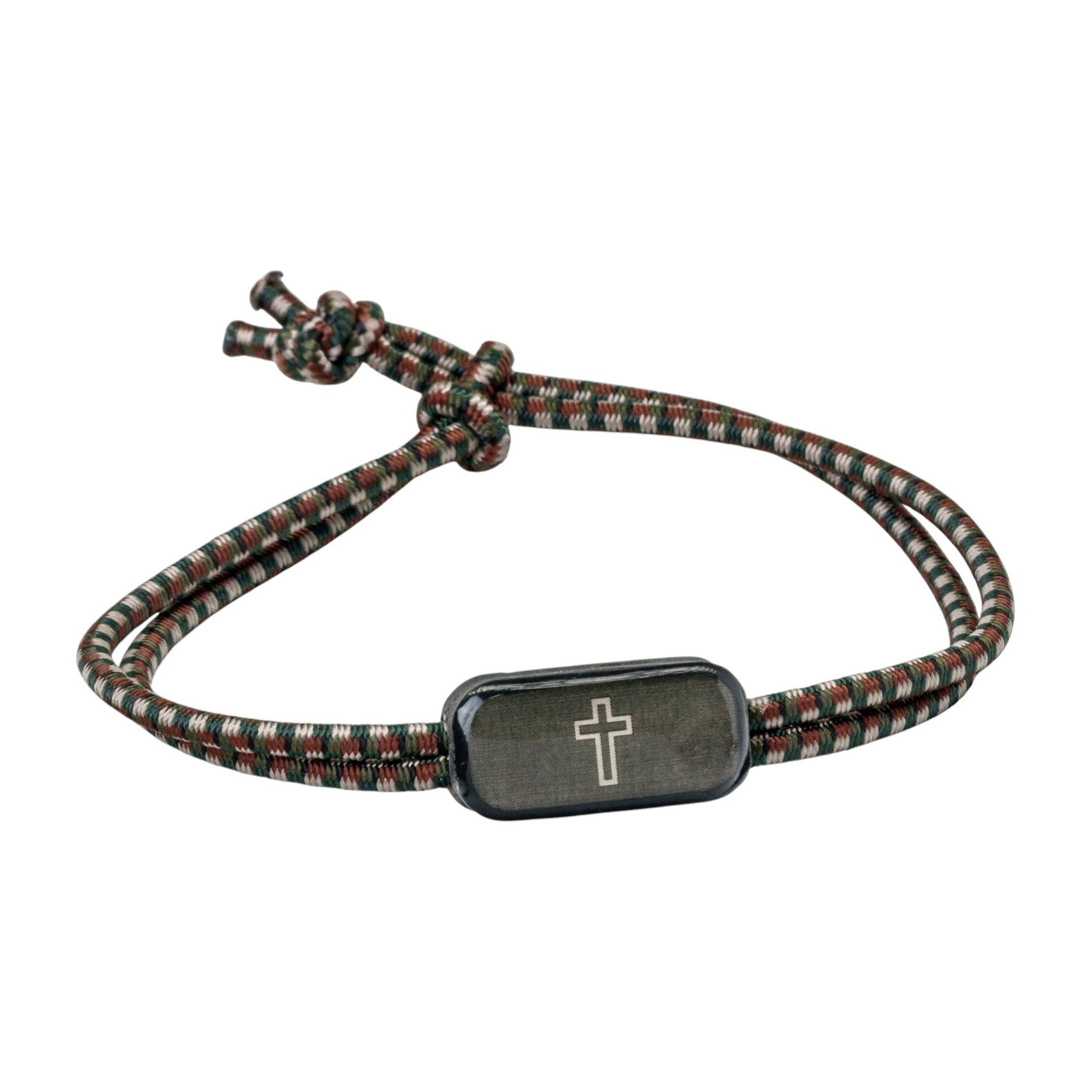 Tap To Pray® Survivor Series Tactical Bracelet: Onyx + Cross
