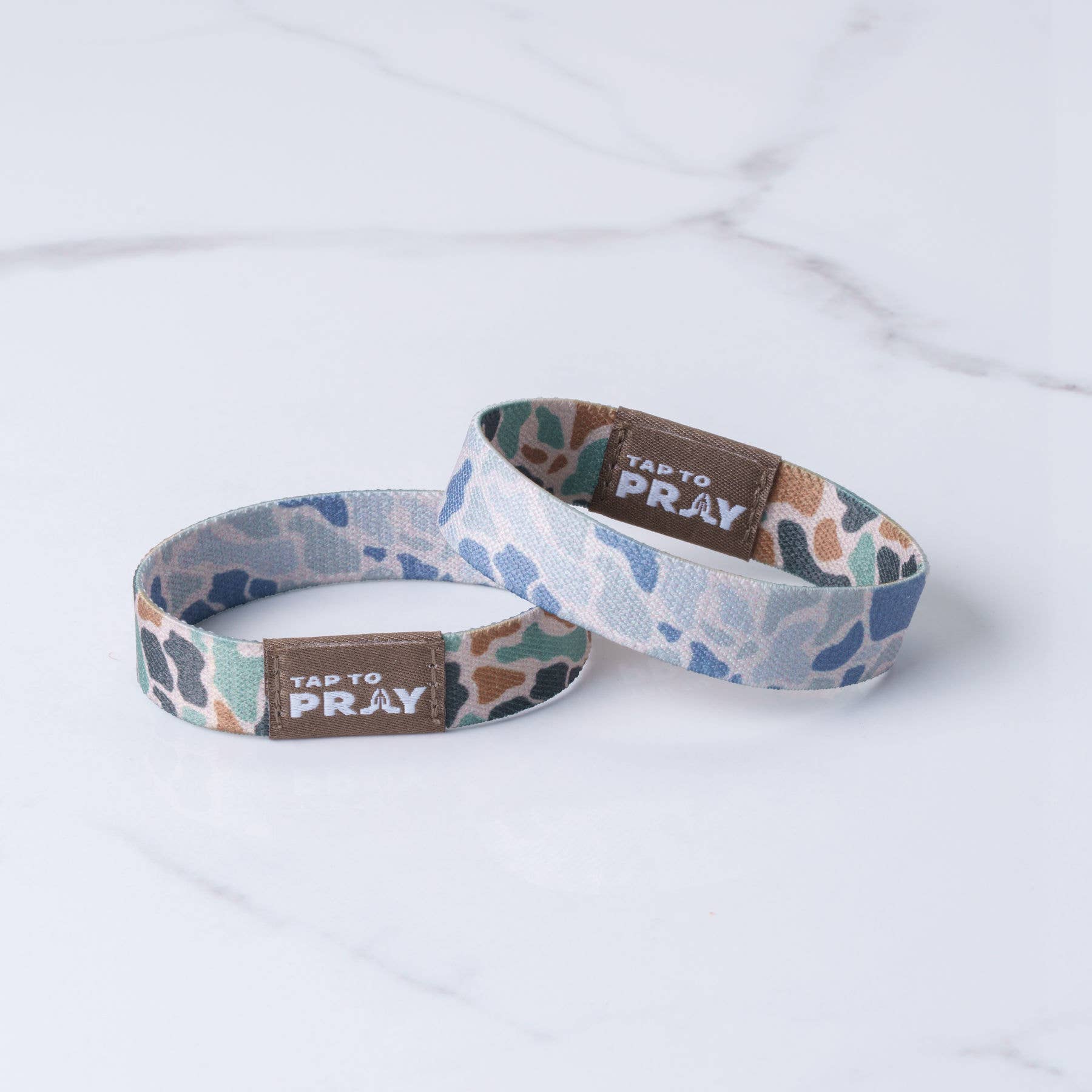 Tap To Pray™ Wristbands - River Rock Camo Classic & Sage: X-Small