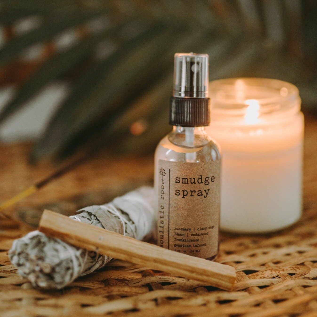 Smudge Spray With Amethyst Crystals