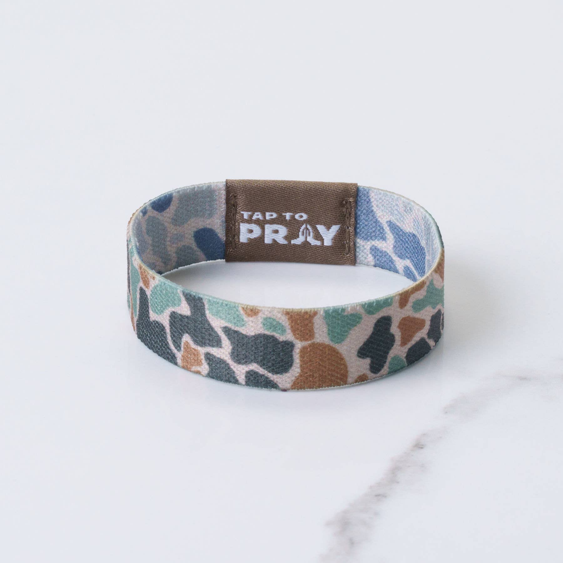 Tap To Pray™ Wristbands - River Rock Camo Classic & Sage: Medium