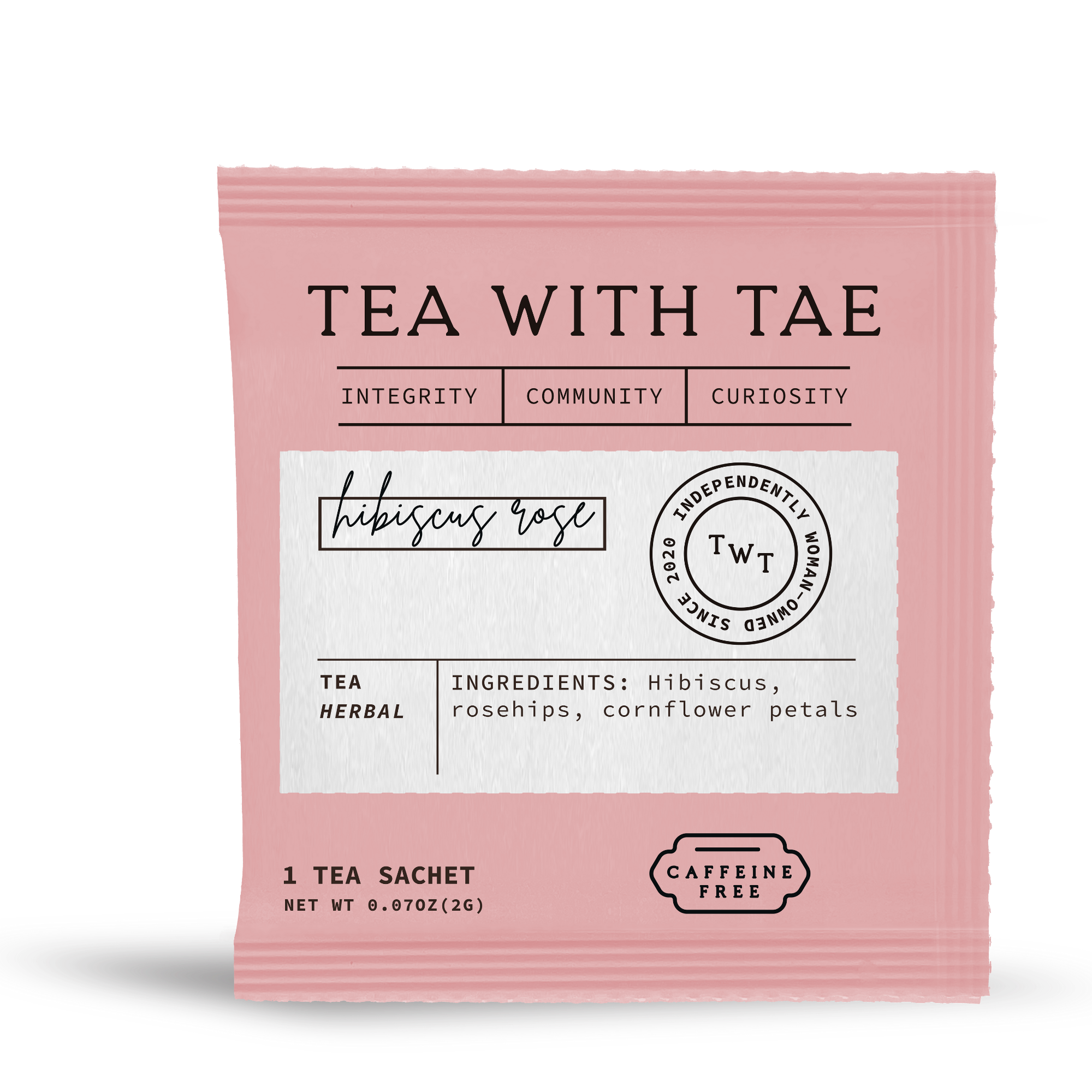 Hibiscus Rose Herbal Tea - Individually Wrapped Tea Bag