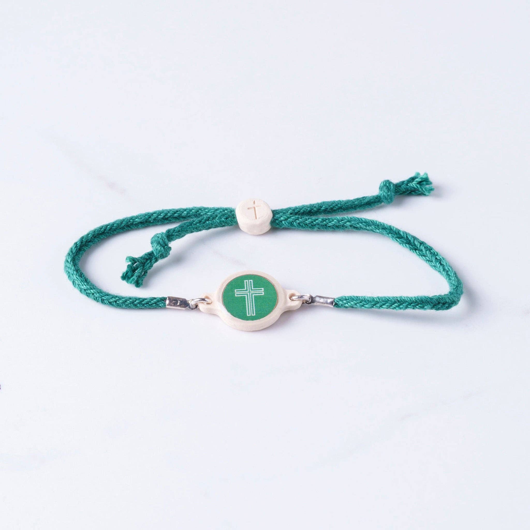 Tap To Pray® Survivor Series Bracelet: 14K Gold-Plated + Vanilla Cross