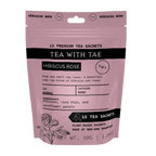 Hibiscus Rose Herbal Tea Pouch (15 Tea bags) for retail: 15 Sachets