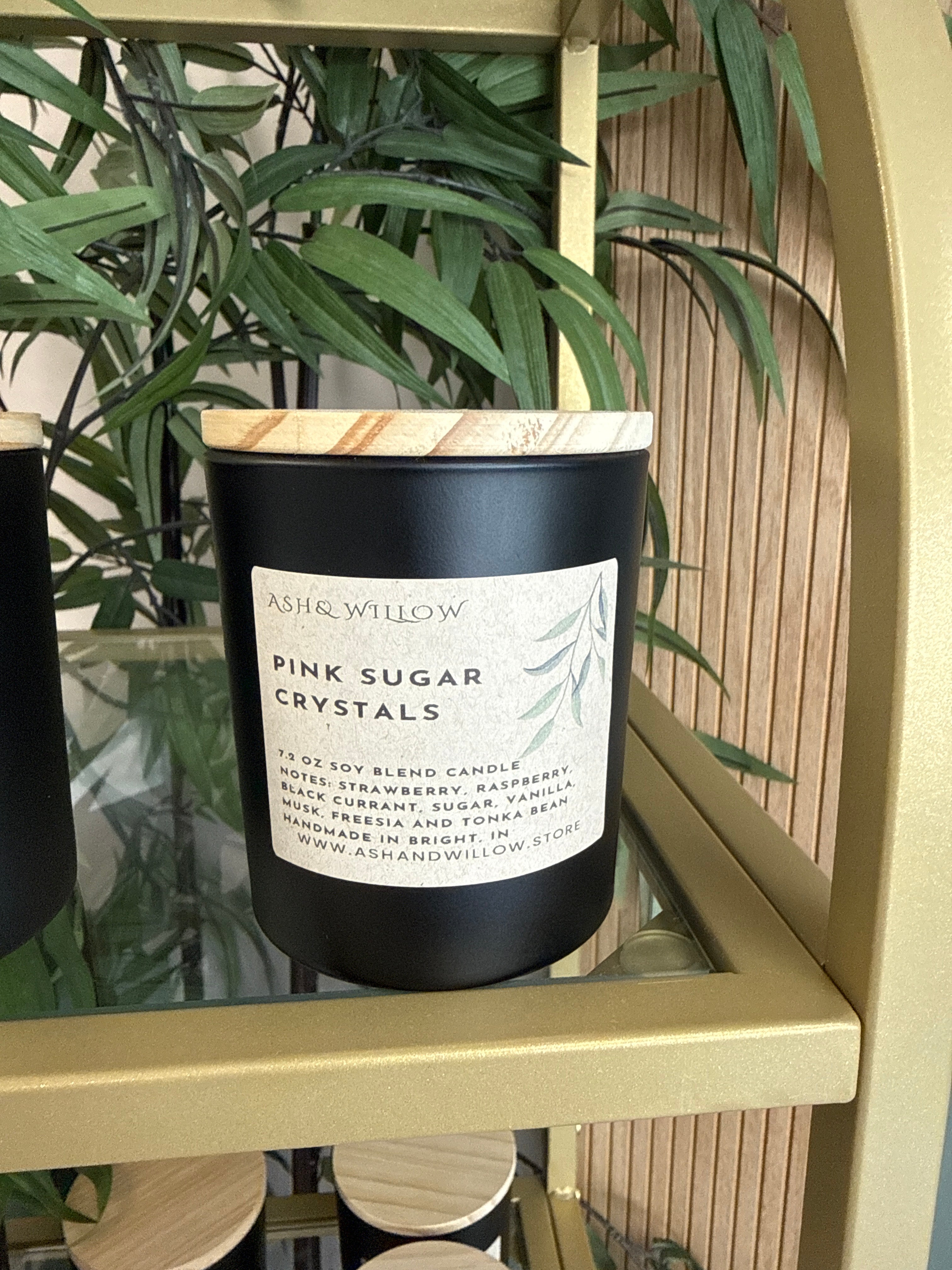 Pink Sugar Crystals Candle