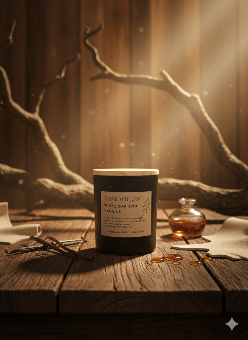 White Oak and Vanilla Candle