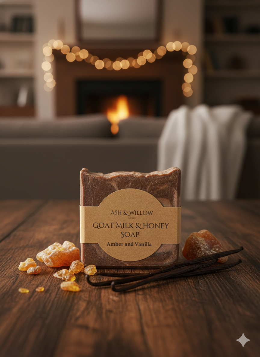 Amber & Vanilla Goat Milk & Honey Soap