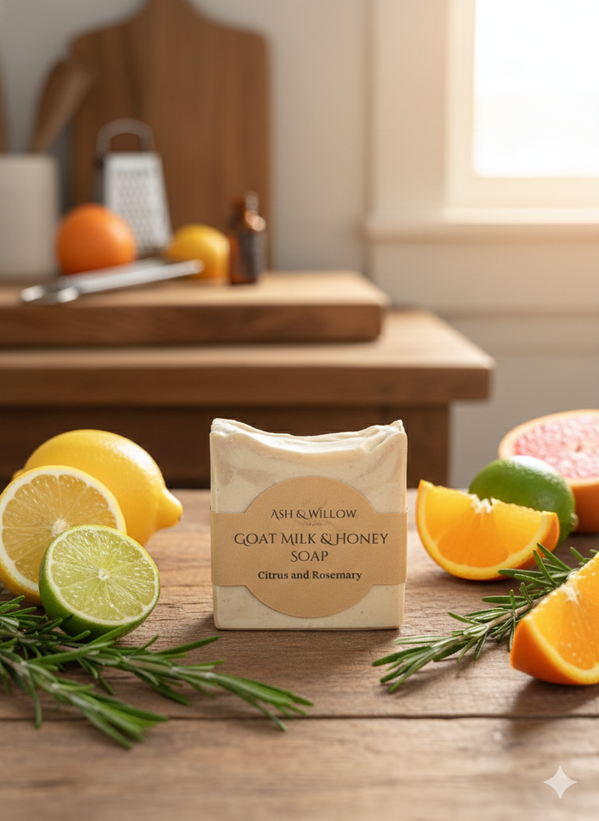 Citrus & Rosemary Goat Milk & Honey Soap