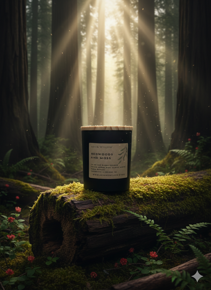 Redwoods and Moss Candle